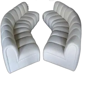 DISEN Modern Design Modular Channel Sofa Belgium Boucle Sectional Living Room Sofas