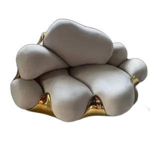 Minimalist Luxury Cloud Shaped Sofa Irregular Candy Shaped Sofa Crescent Shaped Sofa