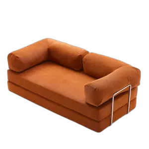 Modern Nordic Two-Seater Couch Comfortable Emerald Apartment Living Room Furniture Vacuum Compression Sofa Bed Set Filled Sponge