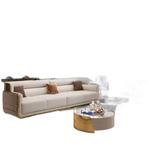 High End Modern Luxury Sectional Sofa Italian Genuine Leather Sofa Furniture Set for Villa