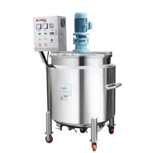 100L 500L Industrial Chemical Shampoo Mixing Tank Liquid Hand Wash Dishwashing Liquid Soap Making Machine With Wheels