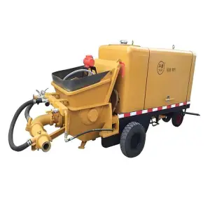 High Power Motor Engine Concrete Sprayer Low  Shotcrete Machines Construction  Condition Pump Core