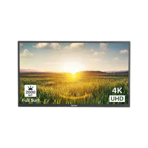 55 Inch Outdoor TV 2000 Nits Full Sun Outdoor Smart TV 4K UHD Outside Television IP55 Weatherproof