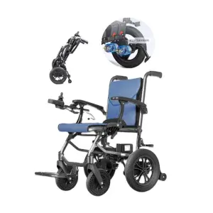 Hubang Lightweight Electric Wheelchair Portable Folding Design Portable Wheel Elderly Disabled Berdiri Health Care