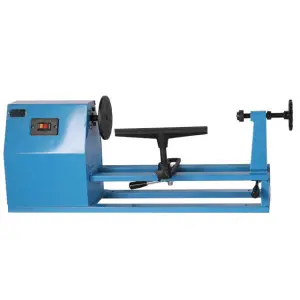 600W Standard Mini Wood Automatic Manual Turning Lathe Machine Belt Speed Adjustment