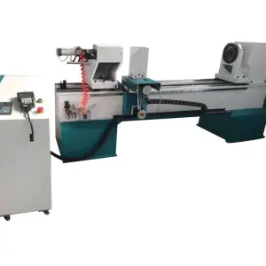 Auto Feeding Wood Cnc Automatic Turning Lathe With Material Loading ...