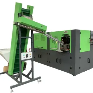 PET Pill Capsule Bottle Servo Stretch Blow Molding Machine 100ml-250ml Capacities Manual Automation Key Pump Motor PLC Engine