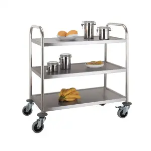 Catering Equipment 3 Tier Stainless Steel Food Service Carts &restaurant Service Trolley Hotel /Commercial Equipment