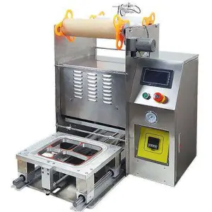 Fast Food Box Sealer Desktop Plastic Tray Sealing Machine Milk Tea Plastic Cup Sealed Machine