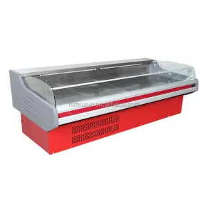 Supermarket Meat Deli Refrigeration Equipment Cooling Display Open Chiller Fish Meat Display Chiller Cold Storage Refrigerator