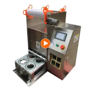 Table Top Electric Plastic Round square Snack Cup Fast Food Tray Box Container Sealer