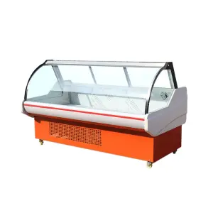 Commercial Supermarket Refrigeration Equipment  Cold Fresh Meat Display Chiller Refrigerator Freezer