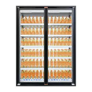 Supermarket Cooler Freezer with Glass Door and Frame Refrigeration Equipment