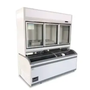 Double Temperature Combi Refrigerator Freezer for Supermarket Refrigerated Display
