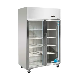 8- Freezer Commercial Cooler Stainless Steel Commercial Vertical Fridge Double Dool Upright Reach in Freezer Restaurant