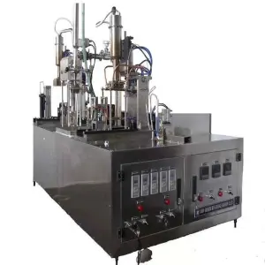 HNOC Semi Automatic Gable Roof Box Liquid Juice Milk Carton Filling Sealing Machine