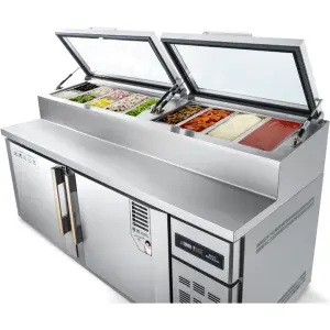 Prep Table Salad Refrigerator Showcase Salad Counter Chiller