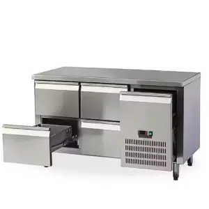 Golden Chef Commercial Drawer Refrigerator Worktable 2~8 Centigrade Workbench Undercounter Refrigerator Equipment