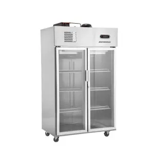 Stainless Steel Kitchen Fridge Freezer Commercial Beverage Freezer Display Refrigeration Equipment