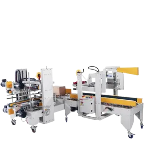 Adhesive Tape Top Bottom and Edge Side Case Carton Box Sealer Machine Automatic Box Sealing Machine