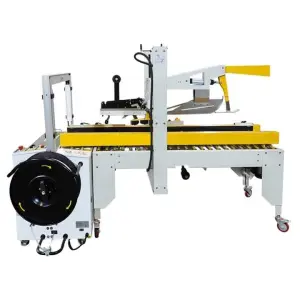 Adjustable Automatic Folding Sealing Packaging Machine Top & Bottom for Cup/Cans & Cardboard Cartons/Boxes Case Sealer with Tape