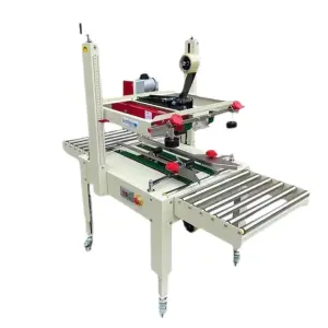Semi Automatic Manual Flaps Fold Top and Bottom Drive Belt Adhesive Tape Case Box Carton Sealer Sealing Machines