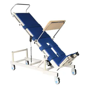Electric Standing Bed for Disable People Rehab Training Table with Four Wheels sldb