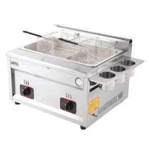 Heating Commercial Gas Fryer Multi Functional Kanto Cooking Pot Deep Fryer for Fried Chicken and French Fries Machine