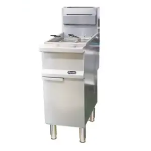 Gas Fryer Single Tank 22L Double Basket Furnotel Max Series Fryer Machine High Power