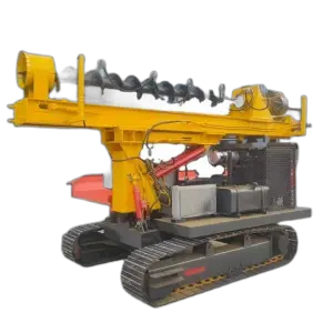 Solar Power Station Ground Screw Piling Machine Crawler Small Drilling Rig Photovoltaic Piling Machine