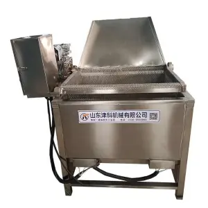 Automatic Stirring Plantain Chips Batch Fryer Peanut Frying Machine Multifunction 304 Stainless Steel Wooden Case Packing 700