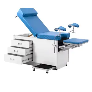 A048 SAIKANG Wooden Hospital Medical Adjustable Gynecology Exam Manual Delivery Bed