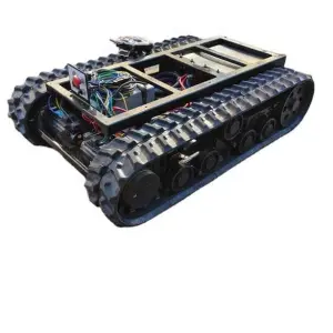 Model 1000kgs 1500Kgs Electric Tracked Robot Chassis Rubber Crawler Undercarriage With Battery and Remote Control