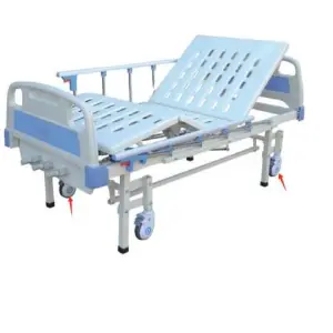 Hospital Home Casters Lifting and Down Care Nursing Bed Three Function Manual Hospital Bed