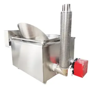 Gas Semi Automatic Professional French Fries Fryer Machine Large Capacity Commercial Deep Fryer