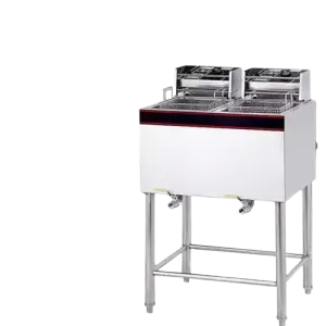28L Commercial Automatic Electric Fryer Stainless Steel Vertical Fried Food Equipment, Chicken and French Fry Fryer