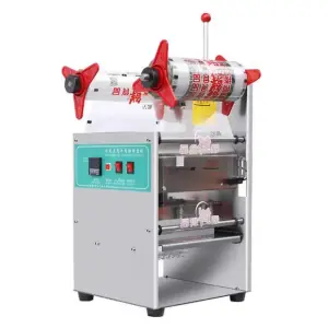 Tabletop Bowl Cup Tray Sealing Machine Tray Lidding Machine Sealer Plastic Aluminum Foil Bowl Box Sealer Sealing Machine