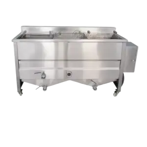 Stainless Steel 2 Tank 4 Basket Gas Electric Deep Frying Machine Chip Fryer