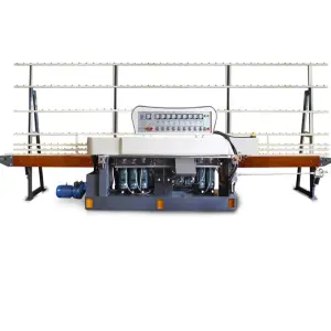 9 Motors Glass Straight Line Edging Machine Glass Production Manufactures Glass Grinding And Polishing Machine