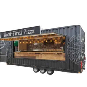 Container Bbq Restaurant Bar Fast Food Pizza Trailer Mobile 20ft 40ft Commercial Container Kitchen