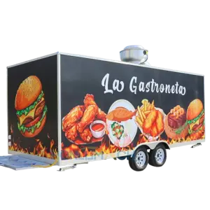 Outdoor Street Fast Food Mobile Coffee Donuts Truck Trailers Shop Carts Custom Kiosks