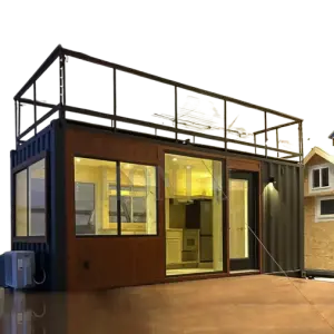 20ft 40ft Double Decker Container House and Mobile Food Trailer Prefabricated Container House 3 Bedrooms 2 Bathrooms