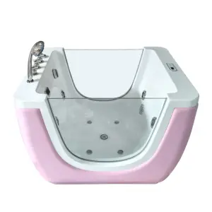 Pipeless Pump Square Baby Spa LED Tub Small Size Freestanding Baby Bath Of Tub Baby Spa sldb