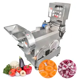 Automatic Onion Potato Cassava Apple Mango Lemon Coconut Food Chips Slicer Cutter Industrial Vegetable And FruIt Cutting Machine