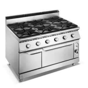 Commercial Six Burner Gas Ranges Stoves With Oven
