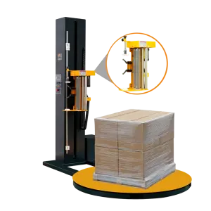 Industrial Semi/Automatic Pallet Plastic Film Stretch Wrapping Machine Pre-stretching Wrapper