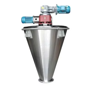 High Efficiency Double Screw Cone Mixer Vertical Stainless Steel Blender Conical Blending Machinery Spiral Mixing Machine