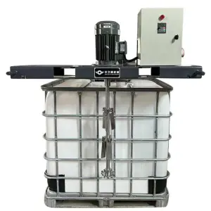 Folded Blade Agitator 4kw Ibc Mixer Paint Viscosity Fluid Electric Agitator 1000L Tote IBC tank Mixer