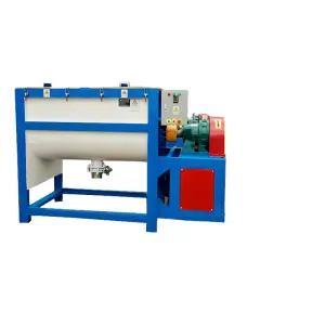 201 Stainless Steel Horizontal Screw 100KG Capacity Agitator  Motor for Mixing Powder Liquid Food Plastic Rubber Food