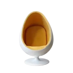 Contemporary Living Room Furniture aviator Fiberglass Egg Chair with Cushion
